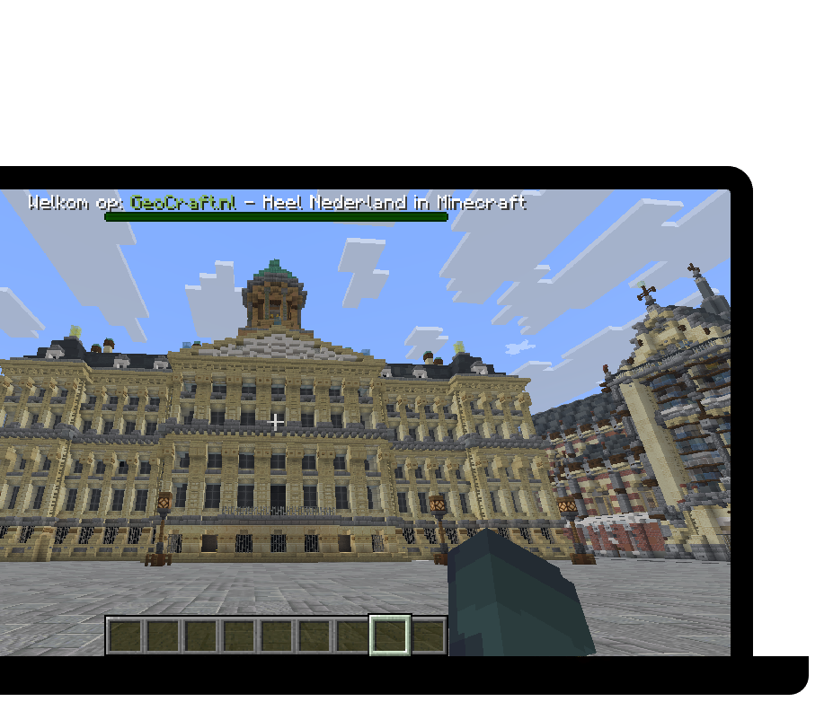 Laptop met screenshot van paleis de Dam